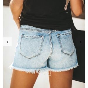 Vick hazel high rise denim jean shorts